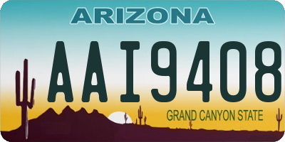 AZ license plate AAI9408