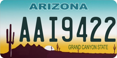 AZ license plate AAI9422