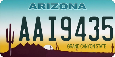 AZ license plate AAI9435