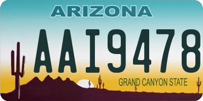 AZ license plate AAI9478