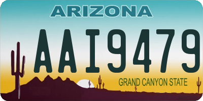 AZ license plate AAI9479