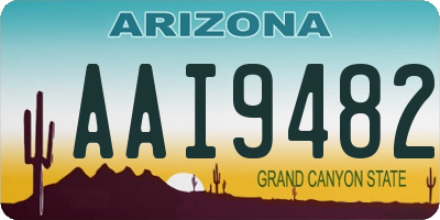 AZ license plate AAI9482