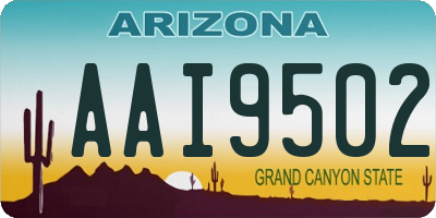 AZ license plate AAI9502