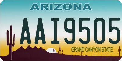 AZ license plate AAI9505