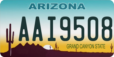 AZ license plate AAI9508