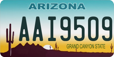 AZ license plate AAI9509