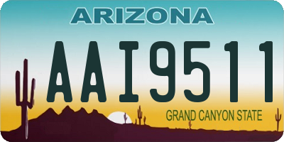 AZ license plate AAI9511