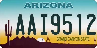 AZ license plate AAI9512
