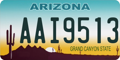 AZ license plate AAI9513