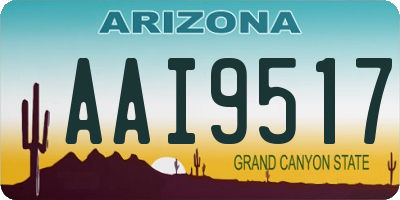 AZ license plate AAI9517