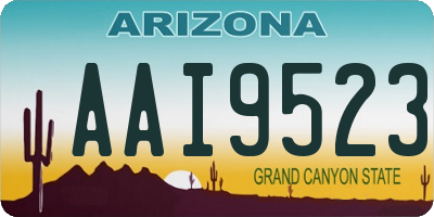 AZ license plate AAI9523