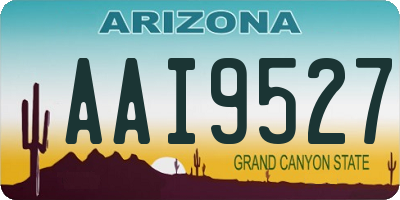 AZ license plate AAI9527