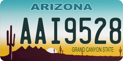 AZ license plate AAI9528