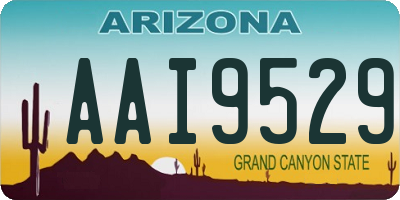 AZ license plate AAI9529