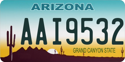 AZ license plate AAI9532