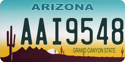 AZ license plate AAI9548