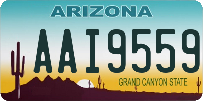 AZ license plate AAI9559