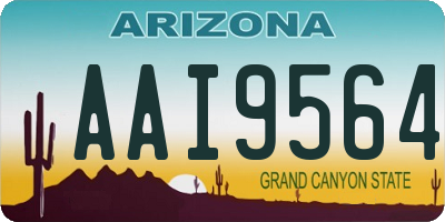 AZ license plate AAI9564