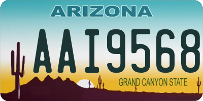 AZ license plate AAI9568