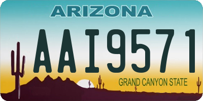 AZ license plate AAI9571