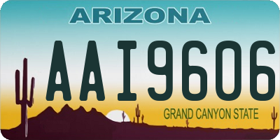 AZ license plate AAI9606