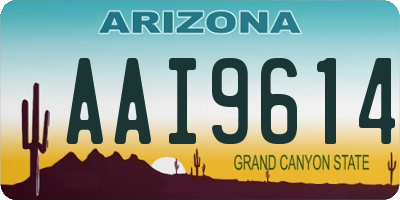 AZ license plate AAI9614