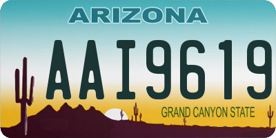 AZ license plate AAI9619