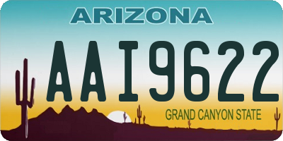 AZ license plate AAI9622