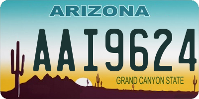 AZ license plate AAI9624
