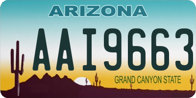 AZ license plate AAI9663