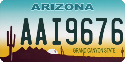 AZ license plate AAI9676