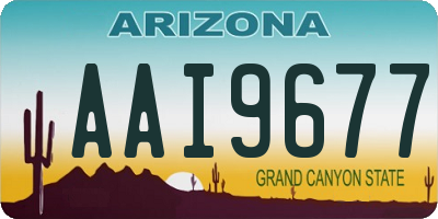 AZ license plate AAI9677
