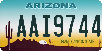 AZ license plate AAI9744