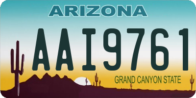 AZ license plate AAI9761