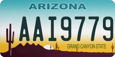 AZ license plate AAI9779