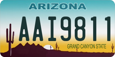 AZ license plate AAI9811