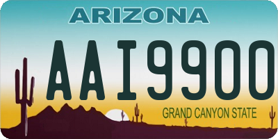 AZ license plate AAI9900