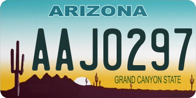 AZ license plate AAJ0297