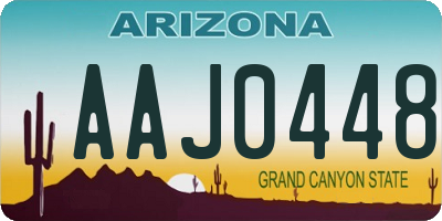 AZ license plate AAJ0448
