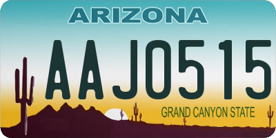 AZ license plate AAJ0515