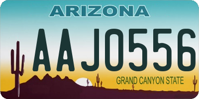 AZ license plate AAJ0556
