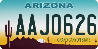 AZ license plate AAJ0626