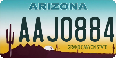 AZ license plate AAJ0884