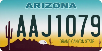 AZ license plate AAJ1079