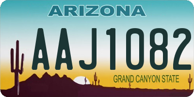 AZ license plate AAJ1082