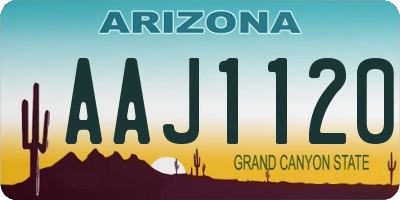AZ license plate AAJ1120