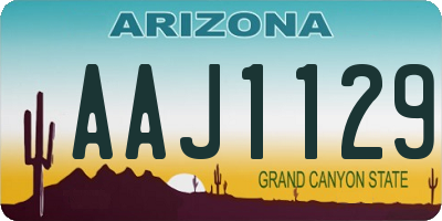 AZ license plate AAJ1129