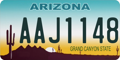 AZ license plate AAJ1148