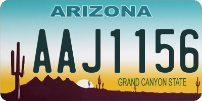 AZ license plate AAJ1156