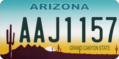 AZ license plate AAJ1157